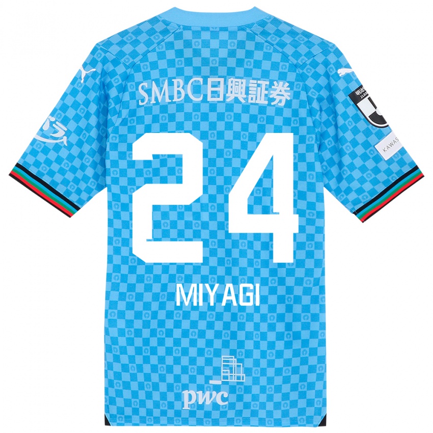 Heren Ten Miyagi #24 Azuur Blauw Thuisshirt Thuistenue 2024/25 T-Shirt