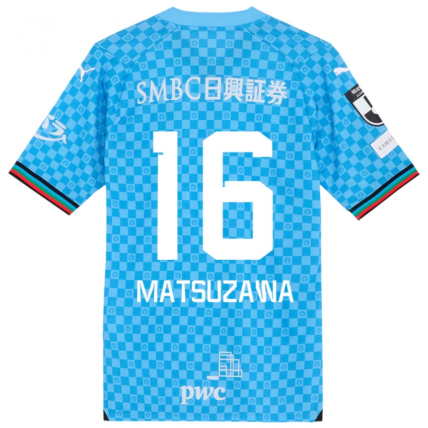 Heren Naoto Matsuzawa #16 Azuur Blauw Thuisshirt Thuistenue 2024/25 T-Shirt