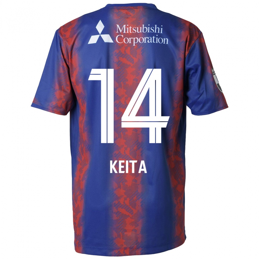 Heren Keita Yamashita #14 Blauw Rood Thuisshirt Thuistenue 2024/25 T-Shirt