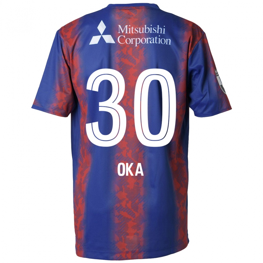 Heren Teppei Oka #30 Blauw Rood Thuisshirt Thuistenue 2024/25 T-Shirt