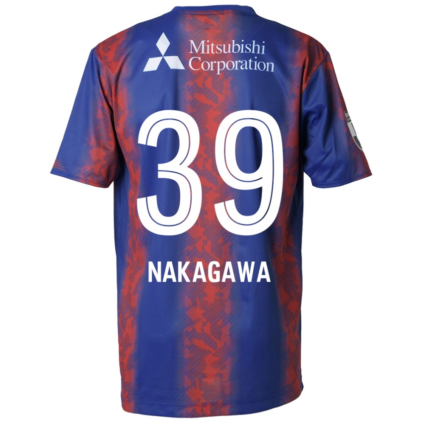 Heren Teruhito Nakagawa #39 Blauw Rood Thuisshirt Thuistenue 2024/25 T-Shirt