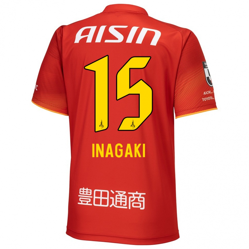 Heren Sho Inagaki #15 Rood Wit Geel Thuisshirt Thuistenue 2024/25 T-Shirt