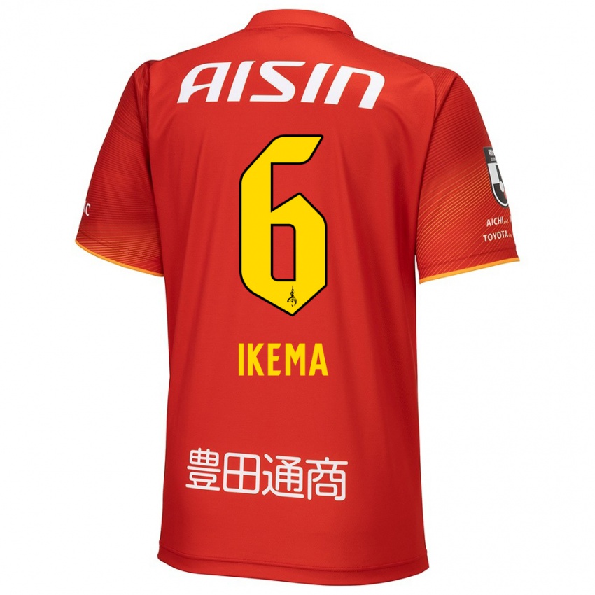 Heren Kano Ikema #6 Rood Wit Geel Thuisshirt Thuistenue 2024/25 T-Shirt