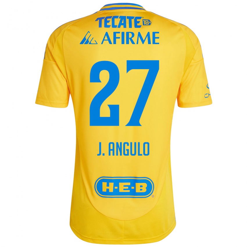 Heren Jesus Angulo #27 Goud Geel Thuisshirt Thuistenue 2024/25 T-Shirt