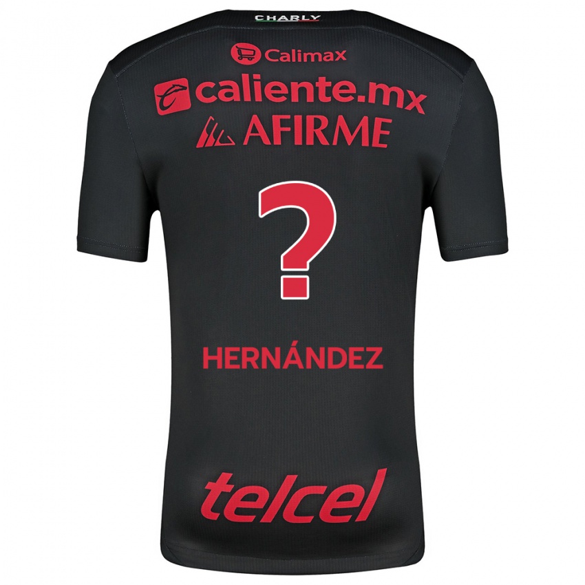 Heren Betsiel Hernández #0 Zwart Rood Thuisshirt Thuistenue 2024/25 T-Shirt