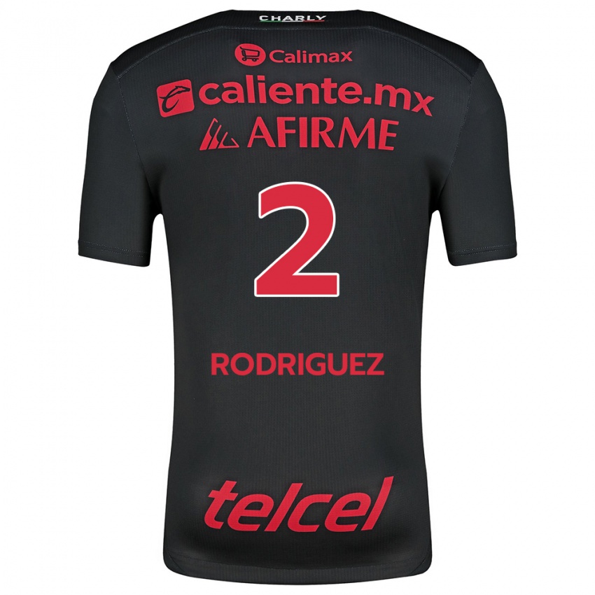 Heren Antonio Rodríguez #2 Zwart Rood Thuisshirt Thuistenue 2024/25 T-Shirt