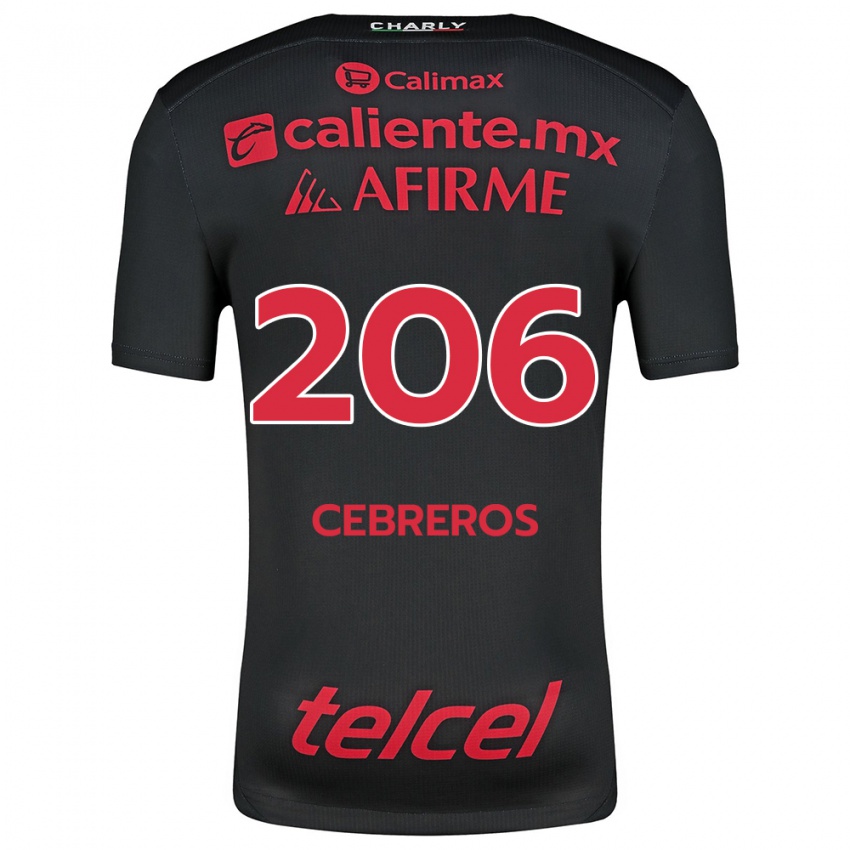 Heren Luis Cebreros #206 Zwart Rood Thuisshirt Thuistenue 2024/25 T-Shirt