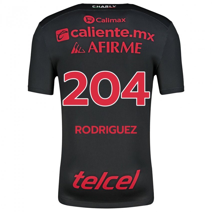 Heren Jesús Rodríguez #204 Zwart Rood Thuisshirt Thuistenue 2024/25 T-Shirt