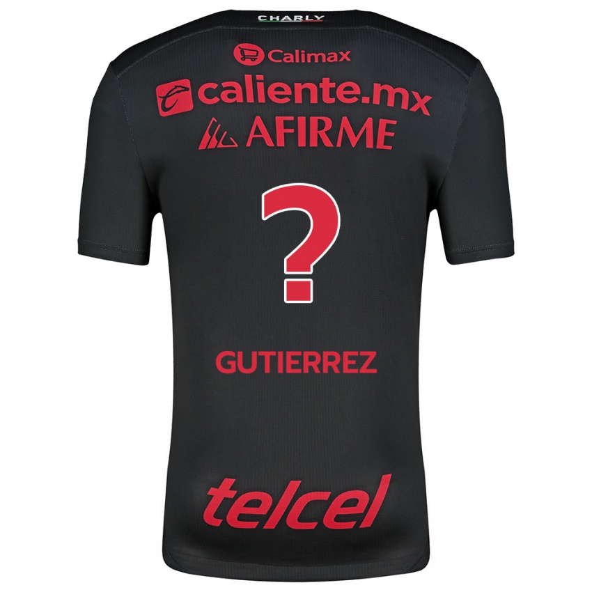 Heren Dayán Gutiérrez #0 Zwart Rood Thuisshirt Thuistenue 2024/25 T-Shirt