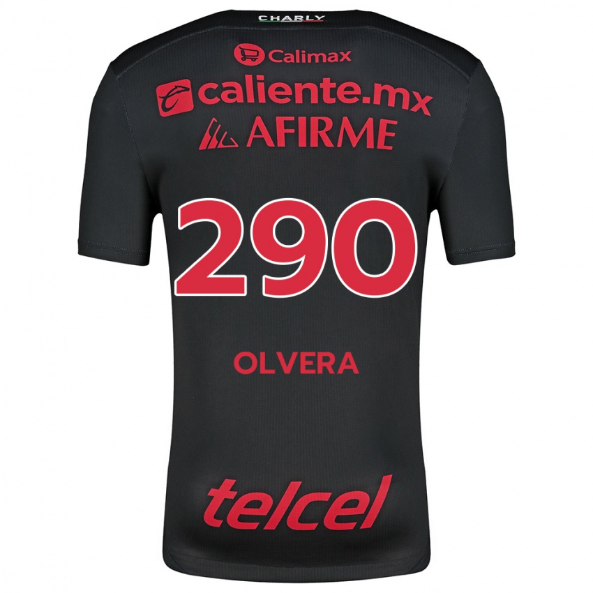 Heren Ian Olvera #290 Zwart Rood Thuisshirt Thuistenue 2024/25 T-Shirt