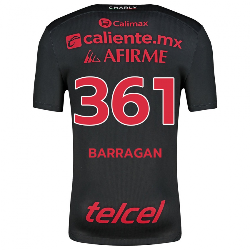 Heren Jesús Barragán #361 Zwart Rood Thuisshirt Thuistenue 2024/25 T-Shirt