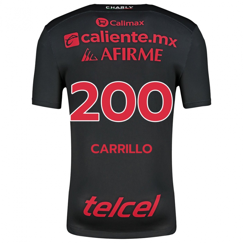 Heren Manuel Carrillo #200 Zwart Rood Thuisshirt Thuistenue 2024/25 T-Shirt