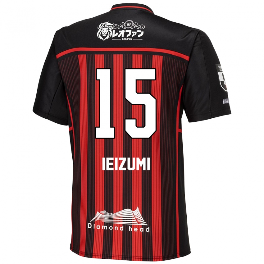 Heren Rei Ieizumi #15 Rood Zwart Thuisshirt Thuistenue 2024/25 T-Shirt