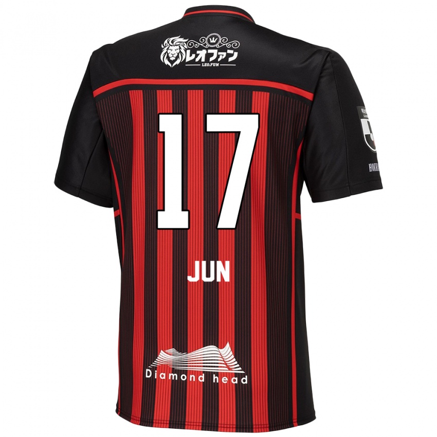 Heren Jun Kodama #17 Rood Zwart Thuisshirt Thuistenue 2024/25 T-Shirt