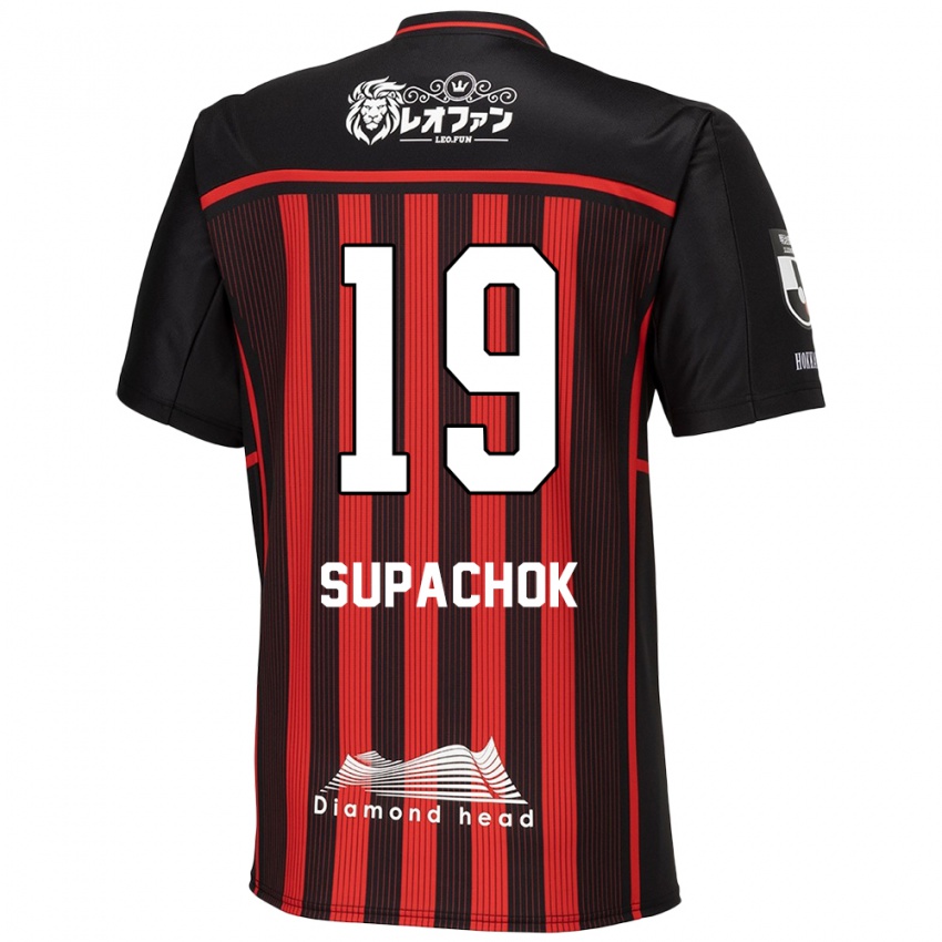 Heren Supachok Sarachat #19 Rood Zwart Thuisshirt Thuistenue 2024/25 T-Shirt