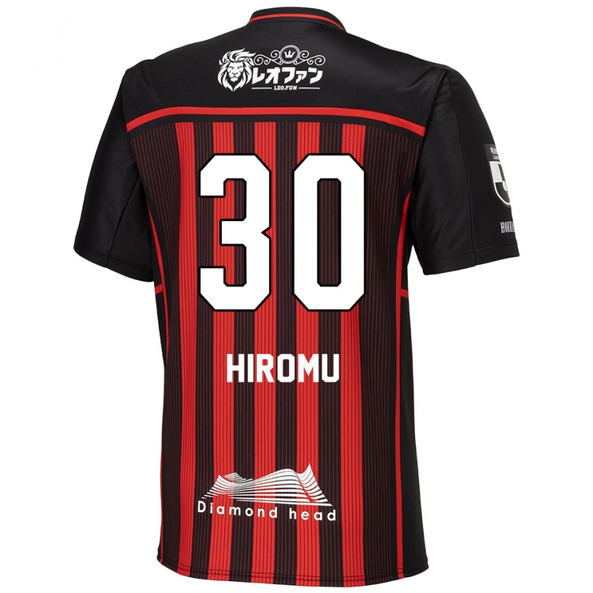 Heren Hiromu Tanaka #30 Rood Zwart Thuisshirt Thuistenue 2024/25 T-Shirt