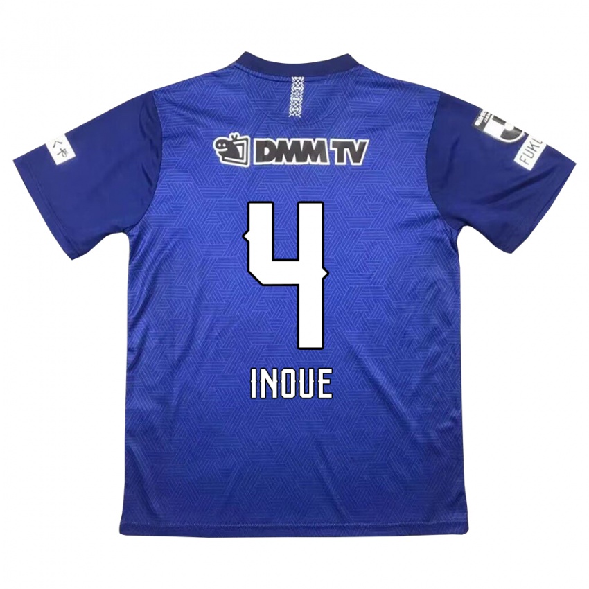 Heren Seiya Inoue #4 Donkerblauw Thuisshirt Thuistenue 2024/25 T-Shirt