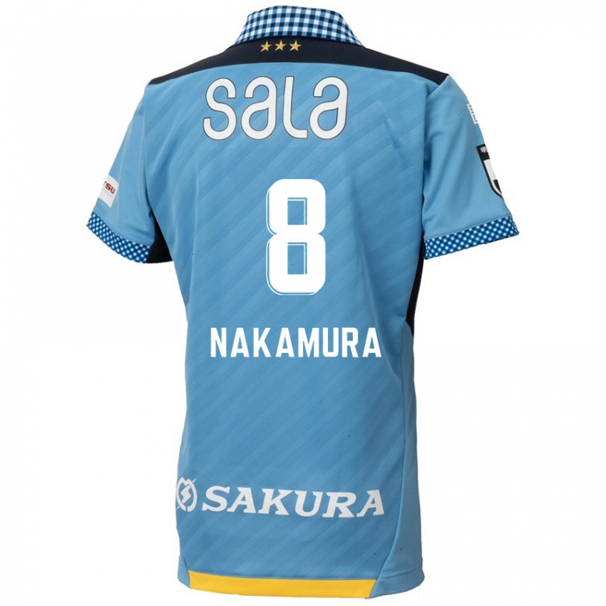 Heren Shunta Nakamura #8 Blauw Zwart Thuisshirt Thuistenue 2024/25 T-Shirt