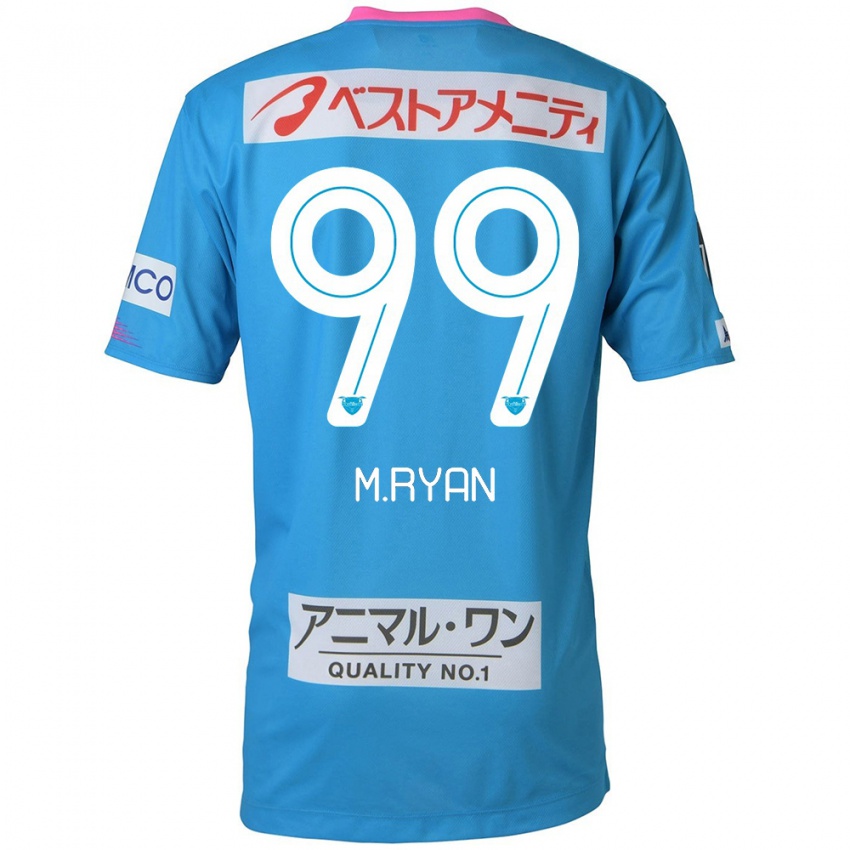 Heren Marcelo Ryan #99 Blauw Roze Thuisshirt Thuistenue 2024/25 T-Shirt