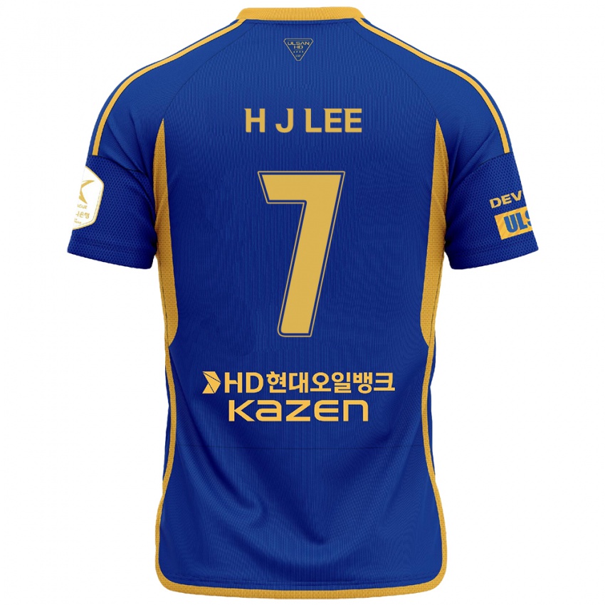 Heren Jae-Hun Lee #7 Blauw Geel Thuisshirt Thuistenue 2024/25 T-Shirt