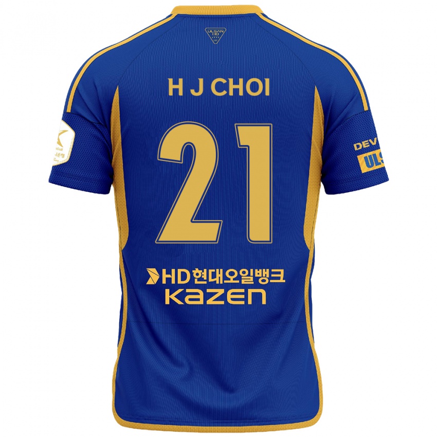 Heren Ju-Ho Choi #21 Blauw Geel Thuisshirt Thuistenue 2024/25 T-Shirt