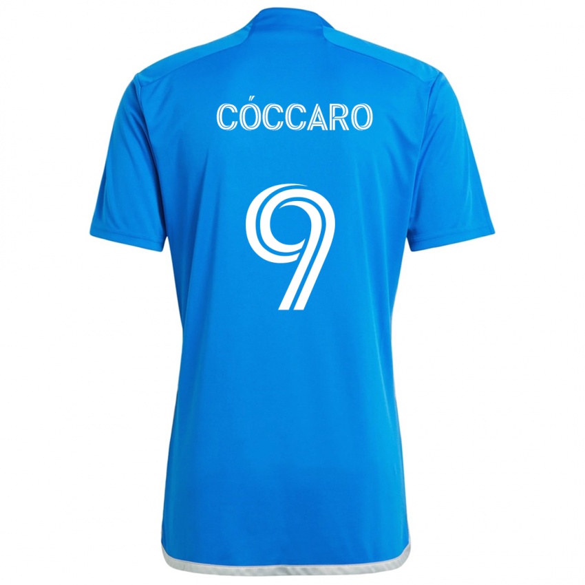 Heren Matías Cóccaro #9 Blauw Wit Thuisshirt Thuistenue 2024/25 T-Shirt