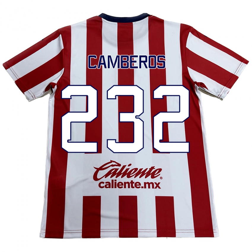 Heren Hugo Camberos #232 Rood Wit Thuisshirt Thuistenue 2024/25 T-Shirt