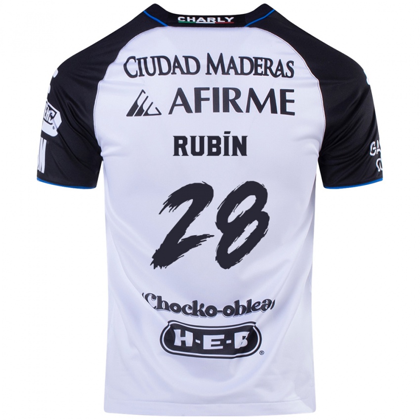 Heren Rubio Rubín #28 Zwart Blauw Thuisshirt Thuistenue 2024/25 T-Shirt