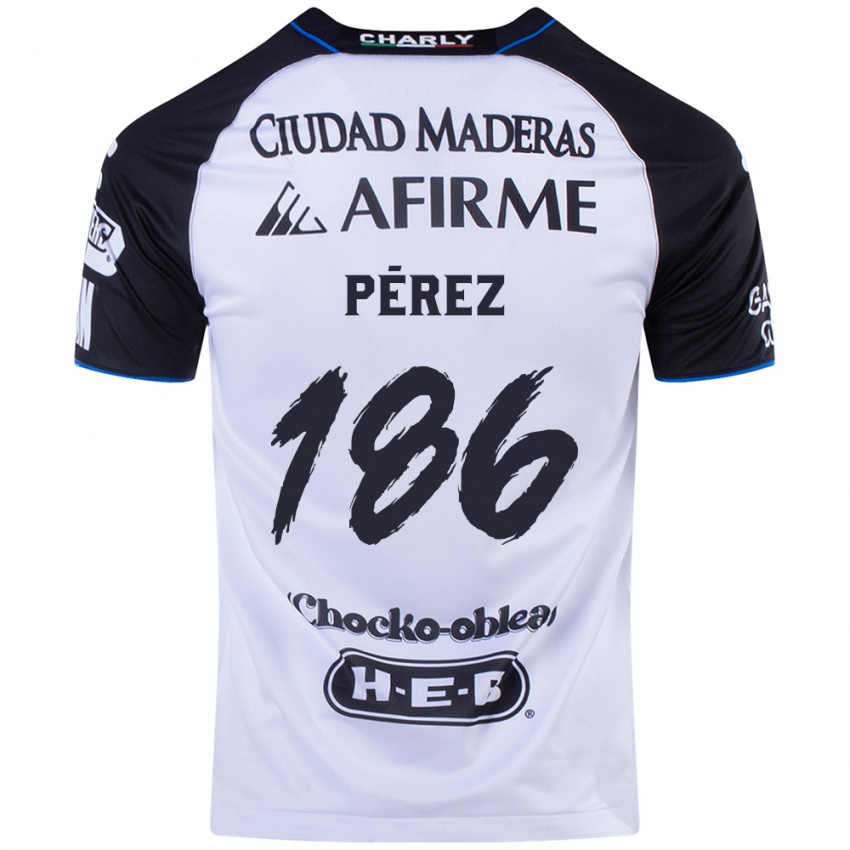 Heren José Pérez #186 Zwart Blauw Thuisshirt Thuistenue 2024/25 T-Shirt