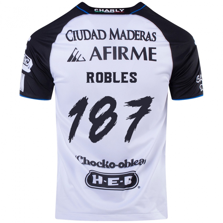 Heren Juan Robles #187 Zwart Blauw Thuisshirt Thuistenue 2024/25 T-Shirt