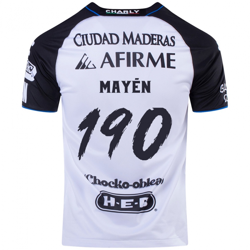 Heren Eduardo Mayén #190 Zwart Blauw Thuisshirt Thuistenue 2024/25 T-Shirt