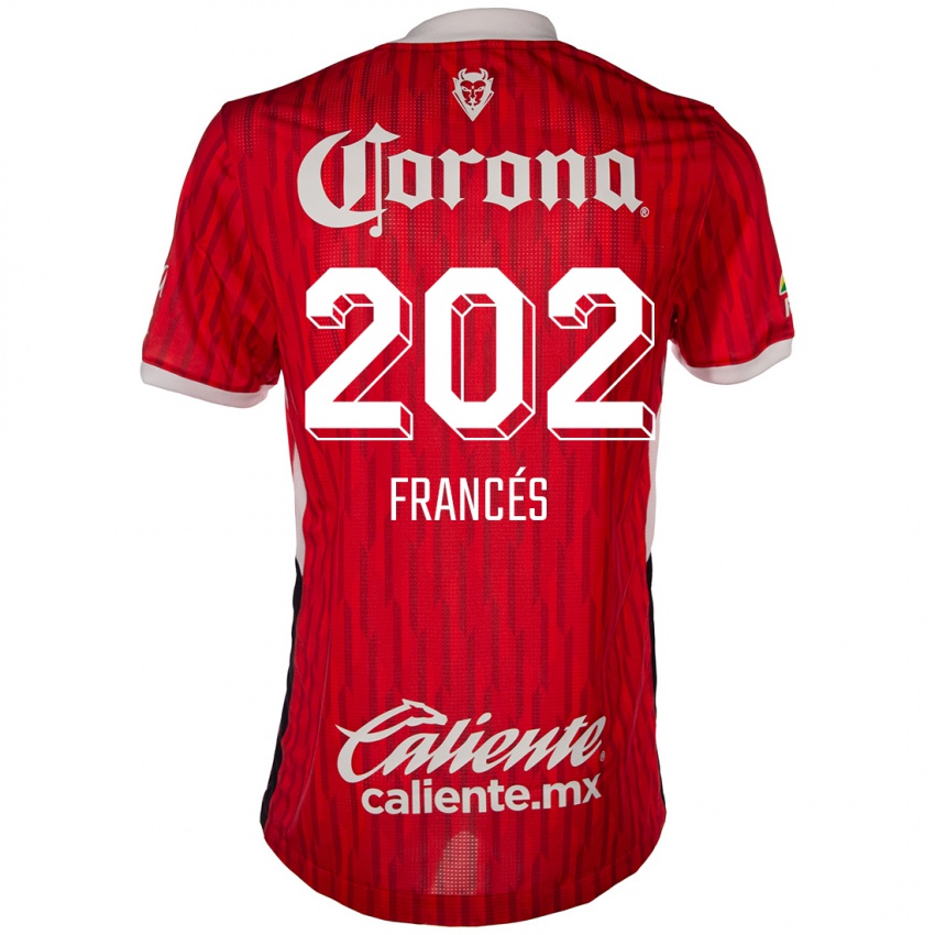 Heren Lenin Francés #202 Rood Wit Thuisshirt Thuistenue 2024/25 T-Shirt