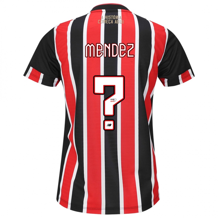 Heren Jhegson Méndez #0 Zwart Rood Wit Uitshirt Uittenue 2024/25 T-Shirt