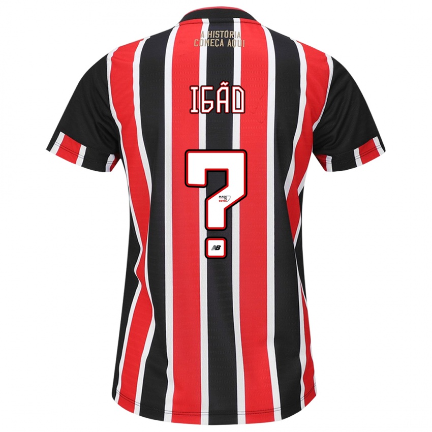 Heren Igão #0 Zwart Rood Wit Uitshirt Uittenue 2024/25 T-Shirt