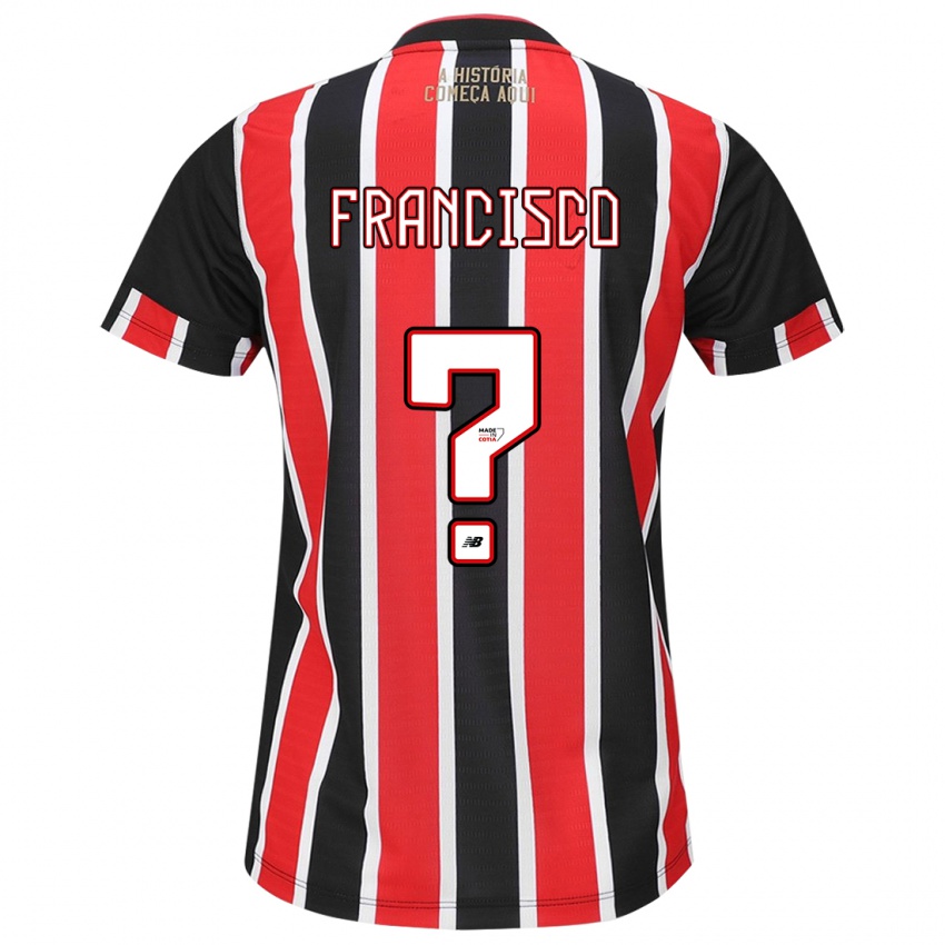 Heren Ryan Francisco #0 Zwart Rood Wit Uitshirt Uittenue 2024/25 T-Shirt