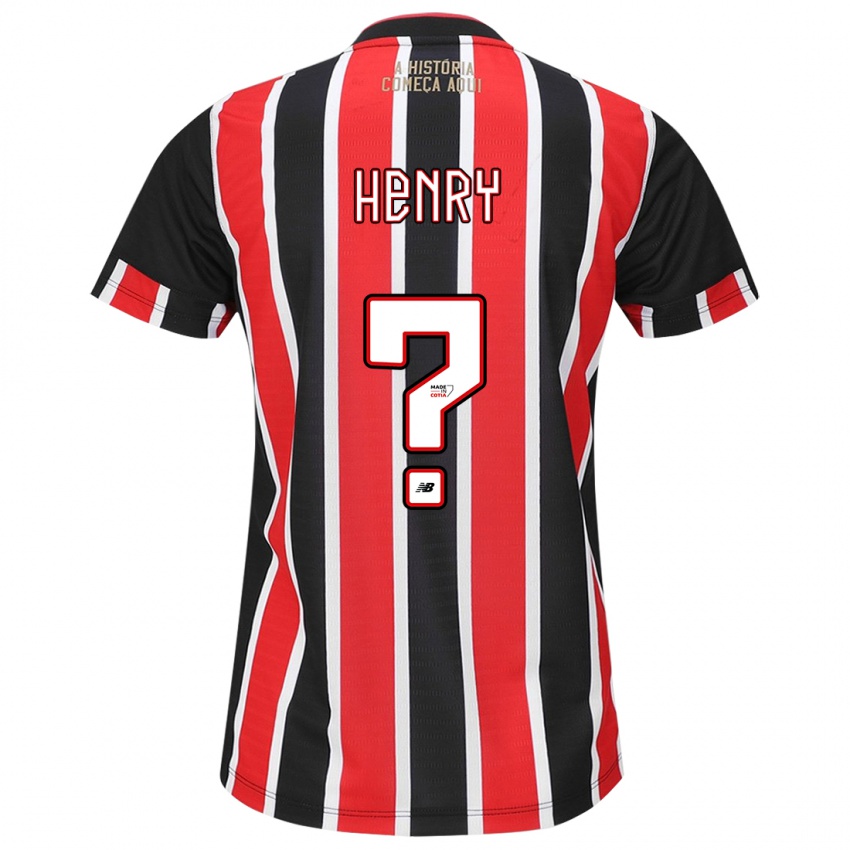 Heren Thierry Henry #0 Zwart Rood Wit Uitshirt Uittenue 2024/25 T-Shirt