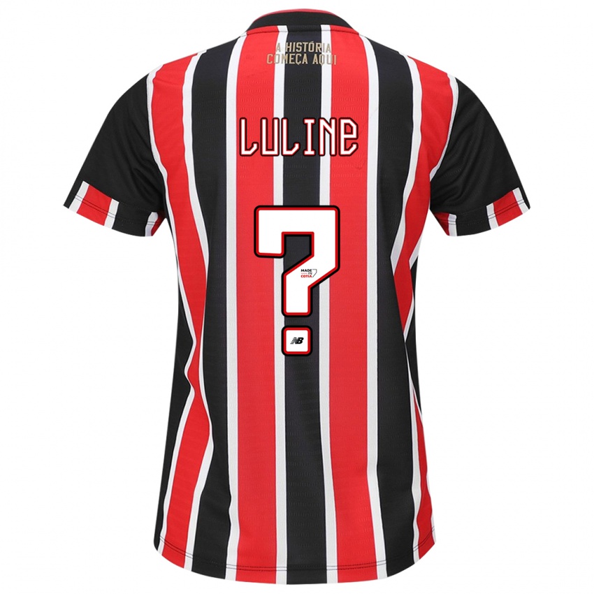 Heren Jonathan Luline #0 Zwart Rood Wit Uitshirt Uittenue 2024/25 T-Shirt