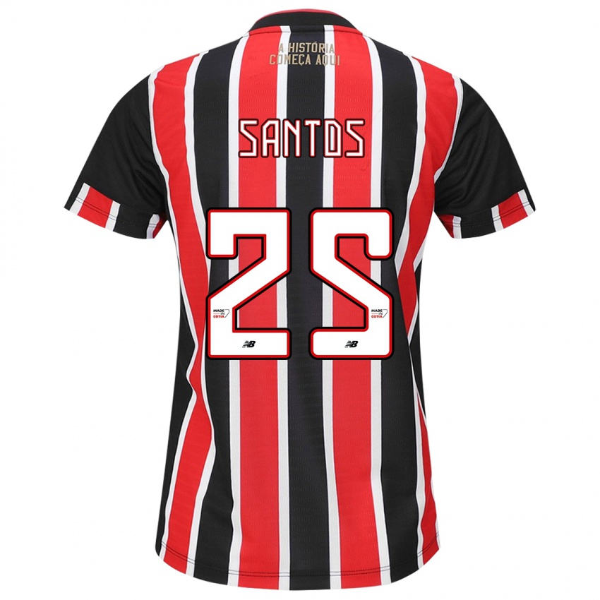 Heren Mariana Santos #25 Zwart Rood Wit Uitshirt Uittenue 2024/25 T-Shirt