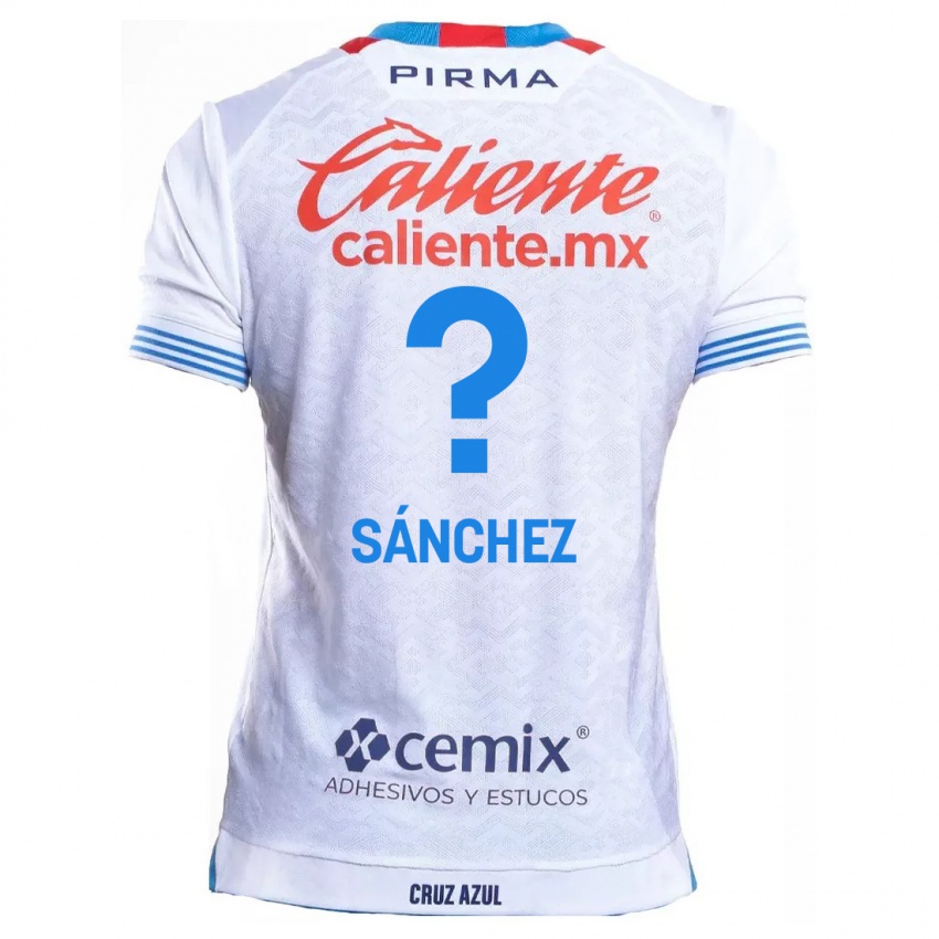 Heren Jorge Sanchez #0 Wit Blauw Uitshirt Uittenue 2024/25 T-Shirt