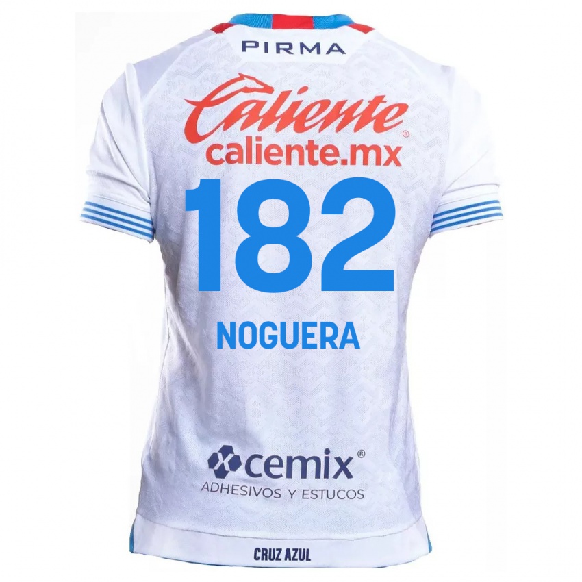 Heren Heldrich Noguera #182 Wit Blauw Uitshirt Uittenue 2024/25 T-Shirt