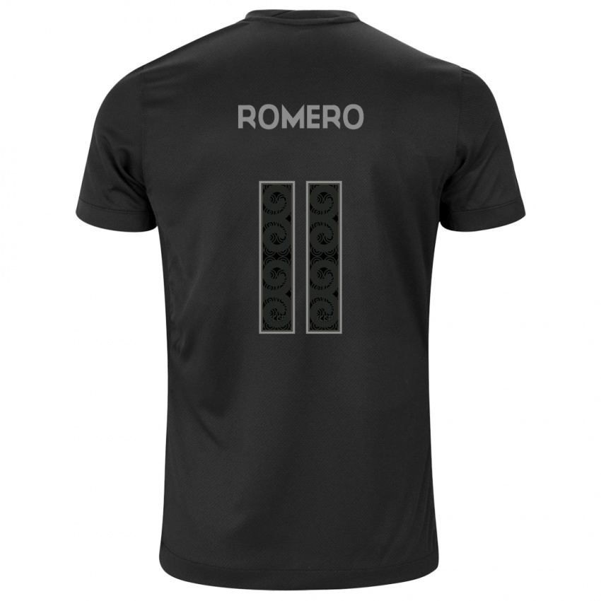 Heren Angel Romero #11 Zwart Uitshirt Uittenue 2024/25 T-Shirt