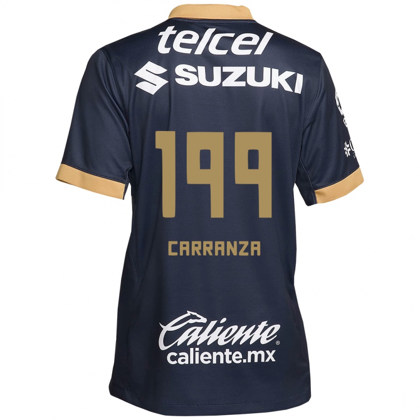 Heren Kléber Carranza #199 Obsidiaan Goud Wit Uitshirt Uittenue 2024/25 T-Shirt