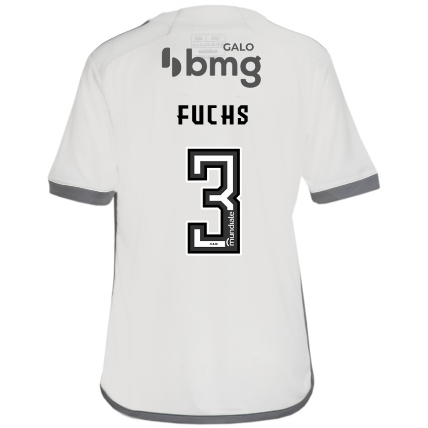 Heren Bruno Fuchs #3 Gebroken Wit Uitshirt Uittenue 2024/25 T-Shirt