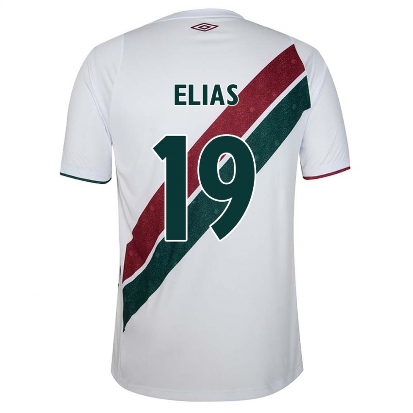 Heren Kauã Elias #19 Wit Groen Kastanjebruin Uitshirt Uittenue 2024/25 T-Shirt