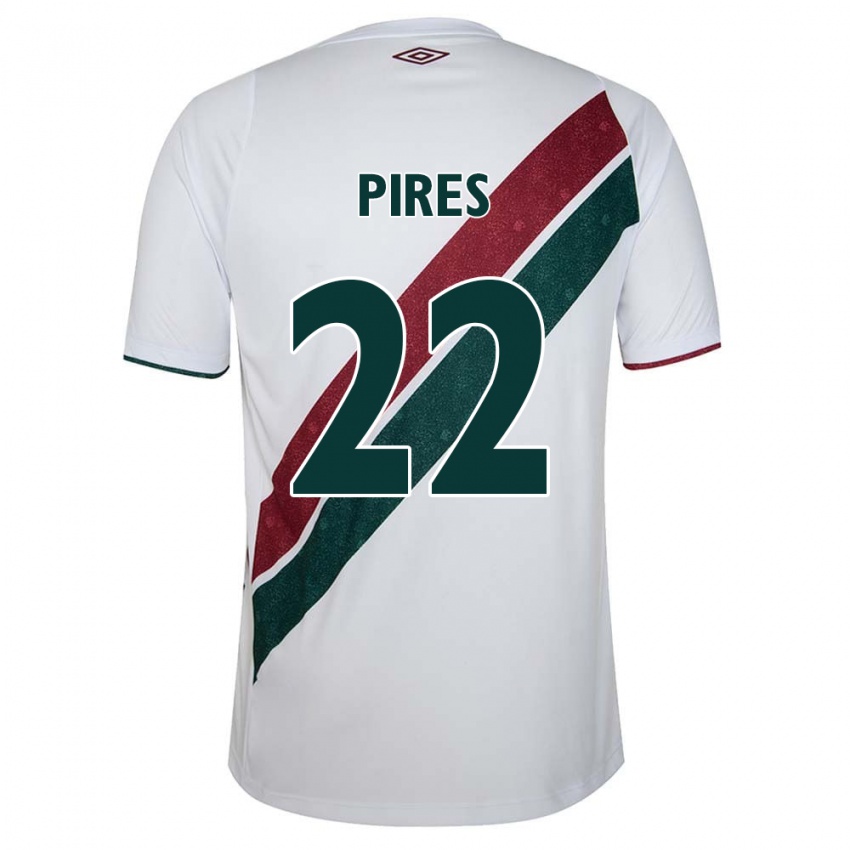 Heren Gabriel Pires #22 Wit Groen Kastanjebruin Uitshirt Uittenue 2024/25 T-Shirt