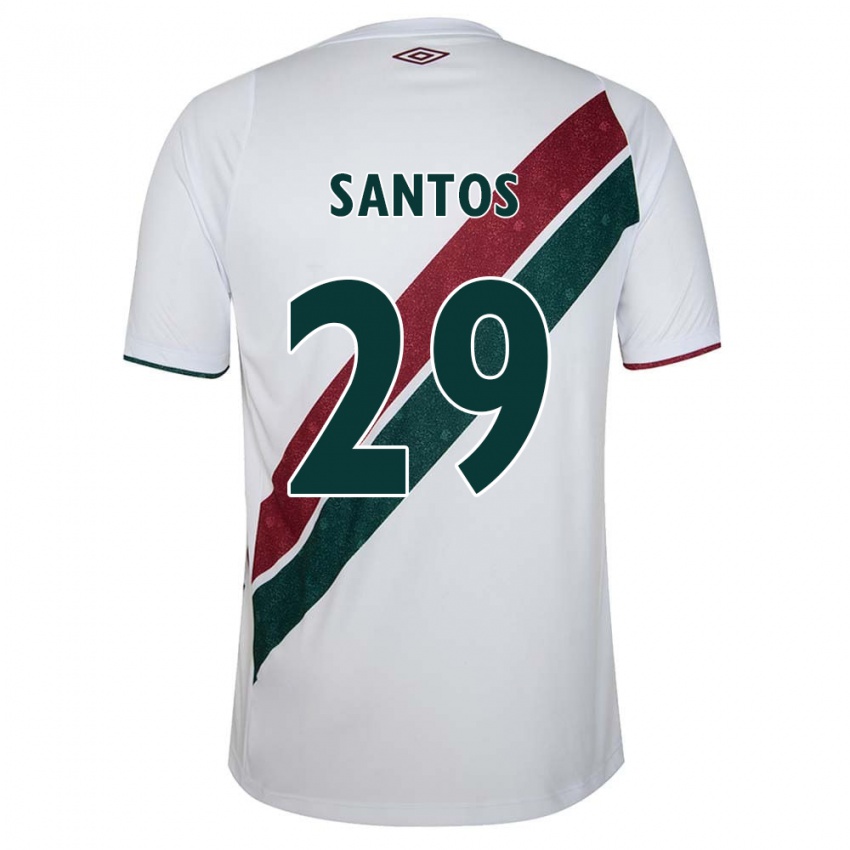 Heren Thiago Santos #29 Wit Groen Kastanjebruin Uitshirt Uittenue 2024/25 T-Shirt