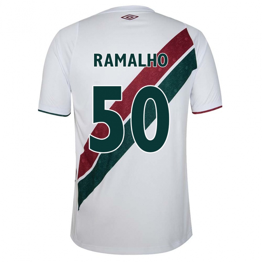 Heren Gustavo Ramalho #50 Wit Groen Kastanjebruin Uitshirt Uittenue 2024/25 T-Shirt