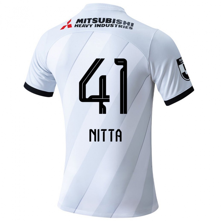 Heren Rio Nitta #41 Wit Grijs Uitshirt Uittenue 2024/25 T-Shirt