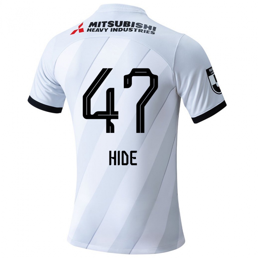 Heren Hidetoshi Takeda #47 Wit Grijs Uitshirt Uittenue 2024/25 T-Shirt