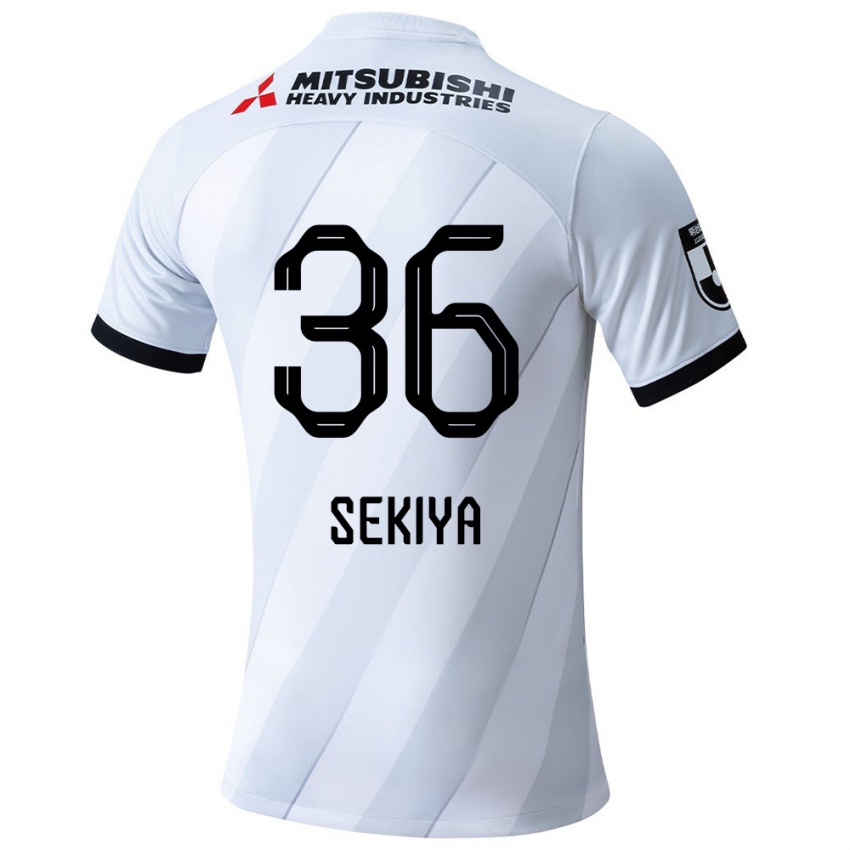 Heren Hikaru Sekiya #36 Wit Grijs Uitshirt Uittenue 2024/25 T-Shirt